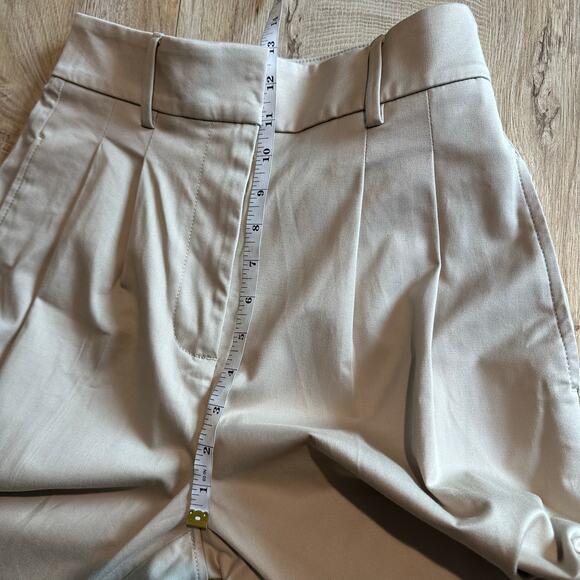 Banana Republic Cruz Pleated Wide Leg Chino Natural Khaki Beige 2 - Picture 10 of 11